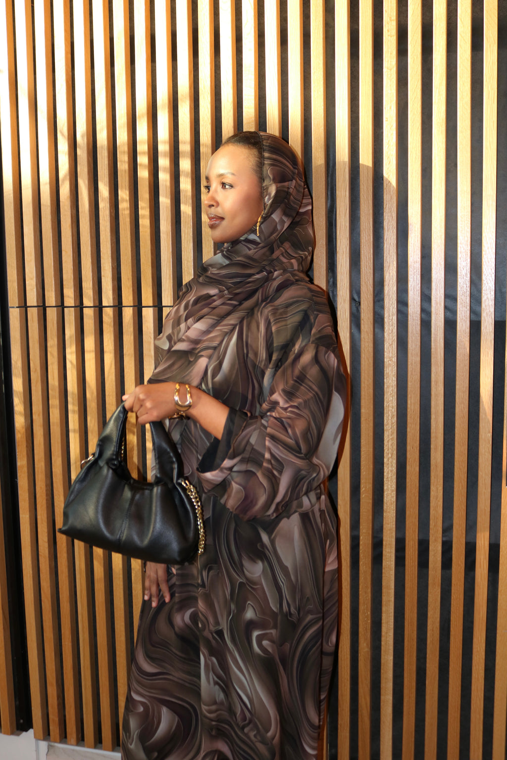Brown Marble Abaya